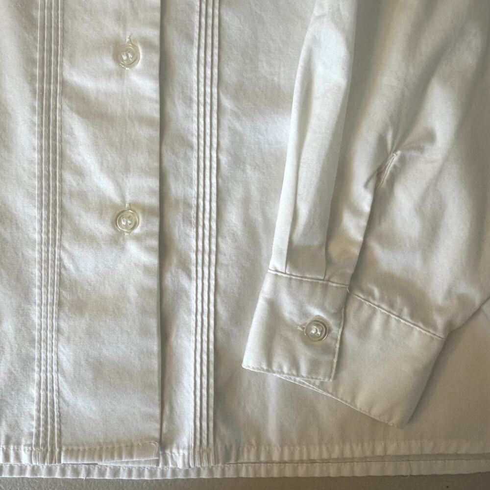 VTG Yves St. Claire White Blouse with Embroidered collar Women's size 14 Large - Picture 3 of 5